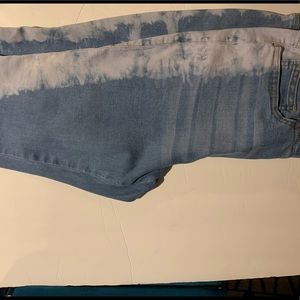 Jeans N' Boot Season / Tye dye stripe down the leg Jeans Fashion to Figure